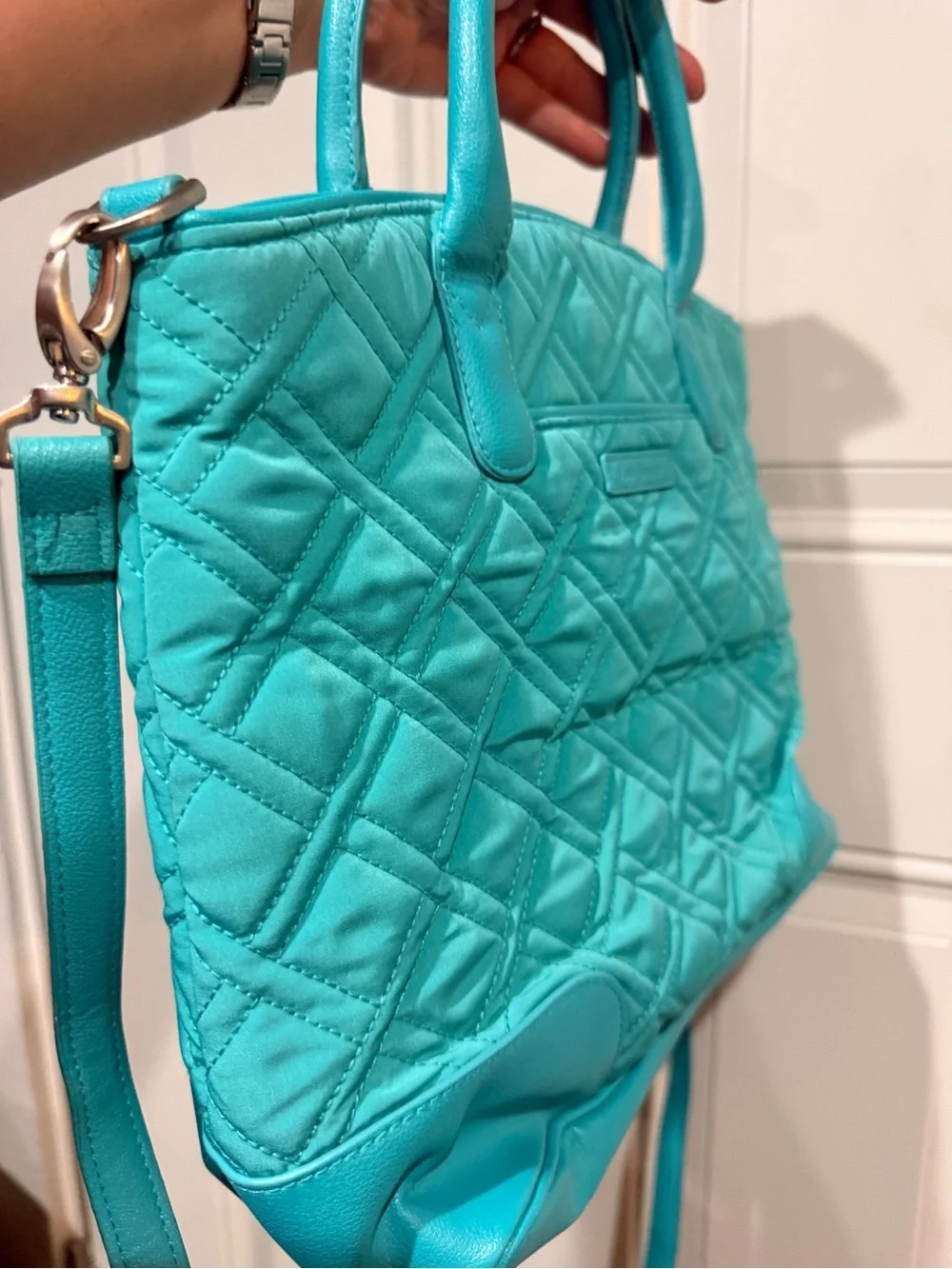 Vera Bradley Teal Quilted Crossbody Satchel